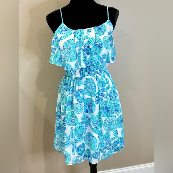 Women’s LILLY PULITZER For Target Sea Urchin ruffle dress- Size XS - Picture 2 of 10